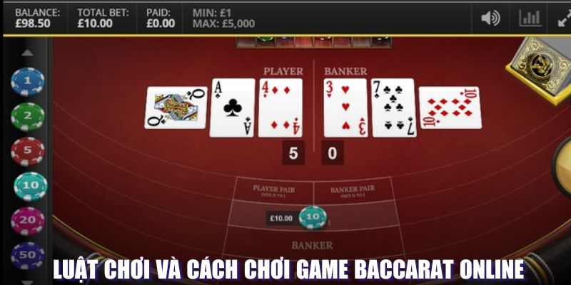 Luật chơi và cách chơi game Baccarat online